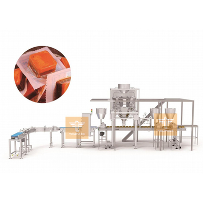 Automatisch vierkant boterpeper vulsysteem 10 hoofd weegmachine peper vulmachine