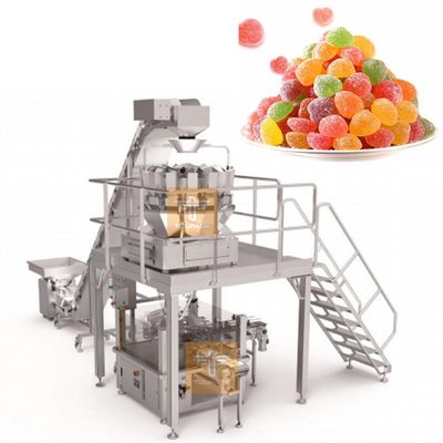 Multifunktioneel weeg- en vulsysteem van gummies Candy 14 Bucket Multihead Weigher