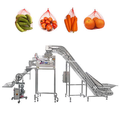 TOUPACK Mesh Bag Fruit Packaging Machine / Semi-automatische Citrus Net Bag Packaging Machine