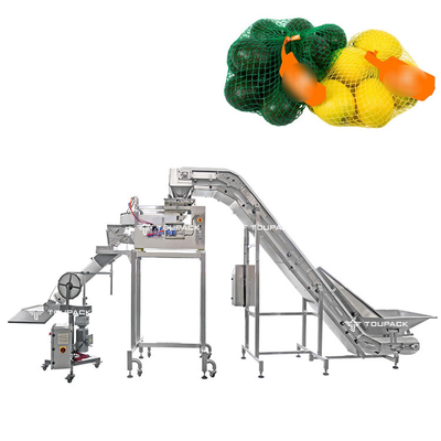 Semi-Auto aardappel uien groenten verpakkingsmachine Net Mesh zak verpakkingsmachine