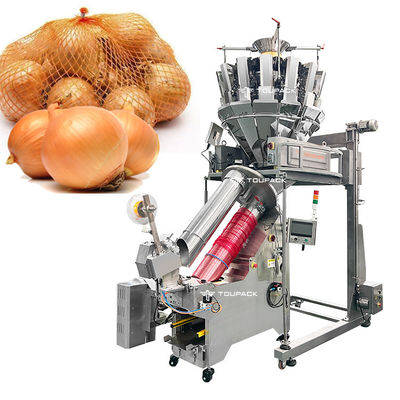 Automatische verpakkingsmachine voor de verpakking van aardappelnetzakken voor groenten en fruit