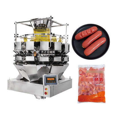 Kleine worstband combinatie weiger verpakkingsmachine zuiver vlees worst multihead weiger