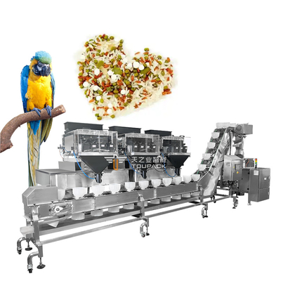 Automatische pakmachine voor papegaaienvoedsel met veelhoofdige weegmachine