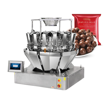 14-Kops Automatische Weeg- en Verpakkingsmachine 220V voor Snackvoeding