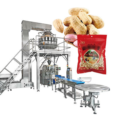 Automatische pistache popcorn maïsvlokken roostering pinda's verpakkingsmachine cashew noten multihead weiger verpakkingsmachine