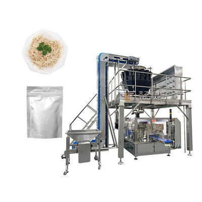 Verpakkingsmachine voor verse voedingsmiddelen, vleestaartbakken, veelhoofdige weegmachine voor inktvis, garnalen, mosselen, abalone, ritszak, automatische verpakkingsmachine