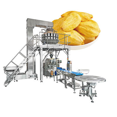 Automatische gedroogde durian, gedroogde banaan, appelschijfjes, plastic kussenverpakkingsmachine, verticale verpakkingsmachine voor vriesgedroogd fruit, gewicht