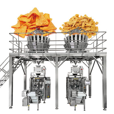 Automatische korrelverpakkingsmachine voor aardappelchips, alles-in-één weeg- en zakverpakkingsproductielijn