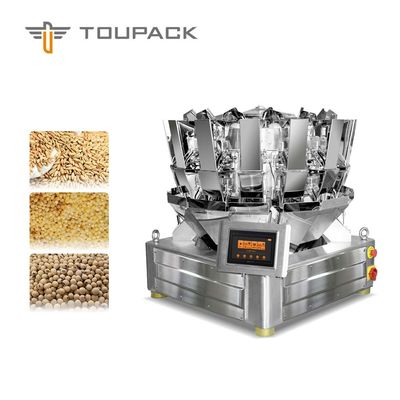 Compacte PLC/MCU 10 Hoofdmultihead-Wegersgraangewas, graangewas en graan flex Deegwaren, Suikergoed, Zaad, Noot, de Machine van de Koekjesverpakking