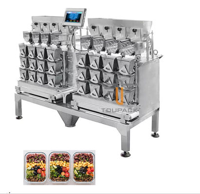 Tri - Laagvultrechter IP65 8 Hoofd Lineair Wegende Machine Kleverig Voedsel