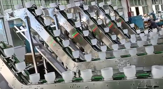 Roestvrij staal 304 60p/M Bowl Conveyor For Granuar het Opheffen